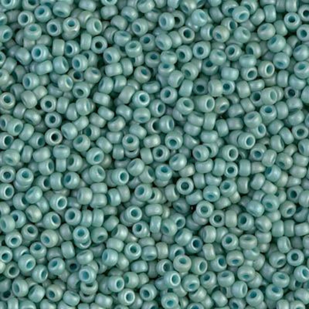 Miyuki 11 Round Seed Bead, 11-2028, Matte Opaque Sea Foam Luster, 13 grams